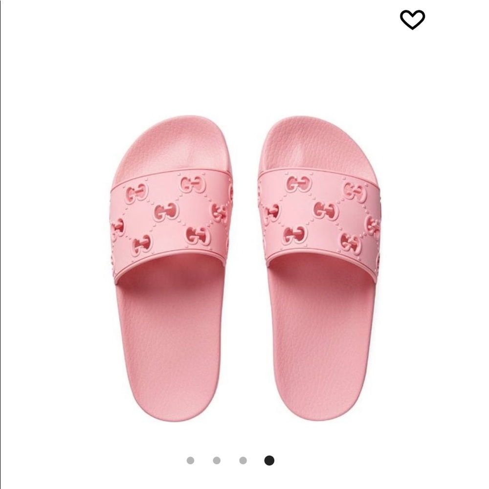 Gucci pink slides